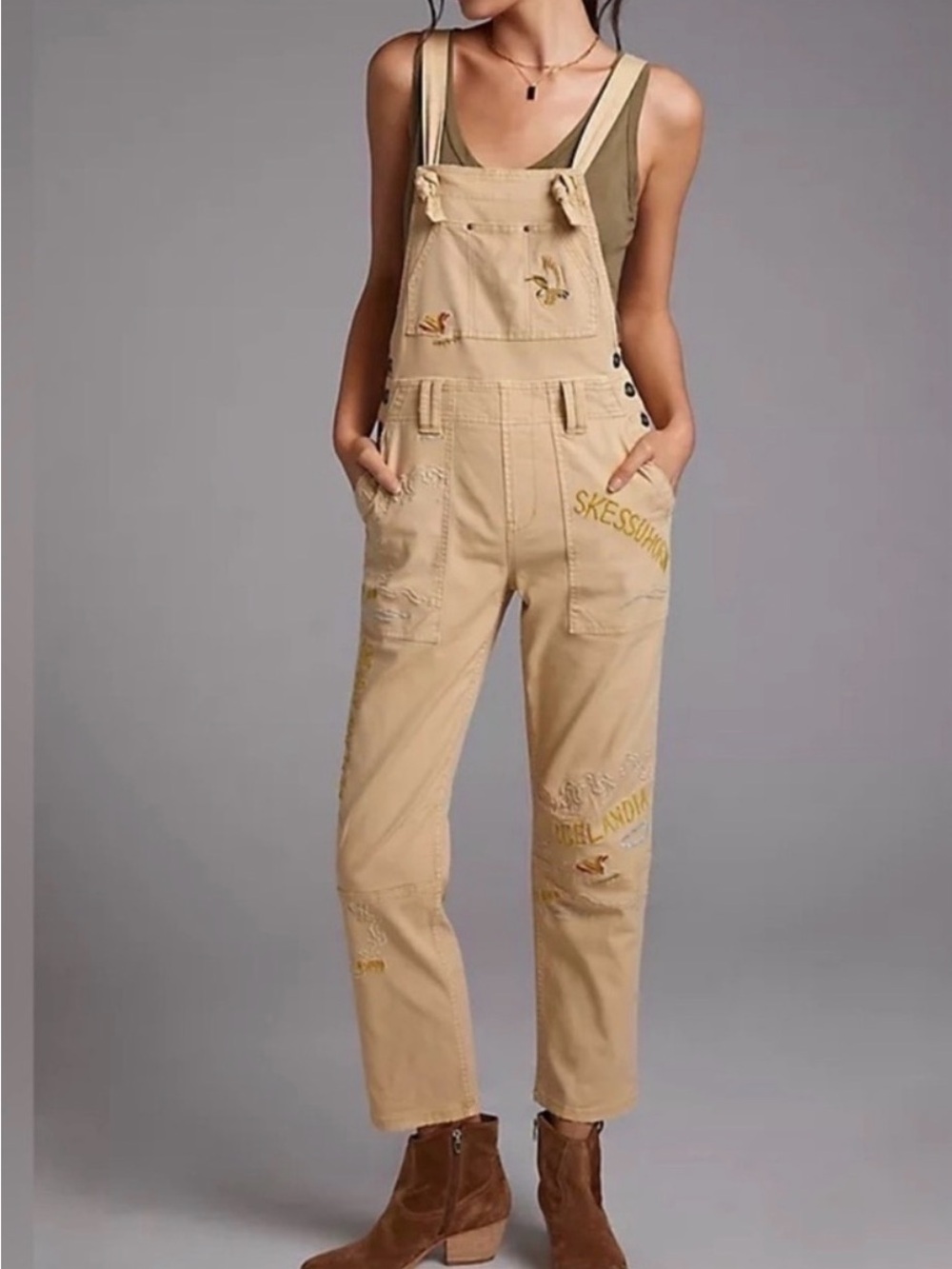 Like New Anthropologie Pilcro Iceland Inspired The Wanderer Overalls Sz 25